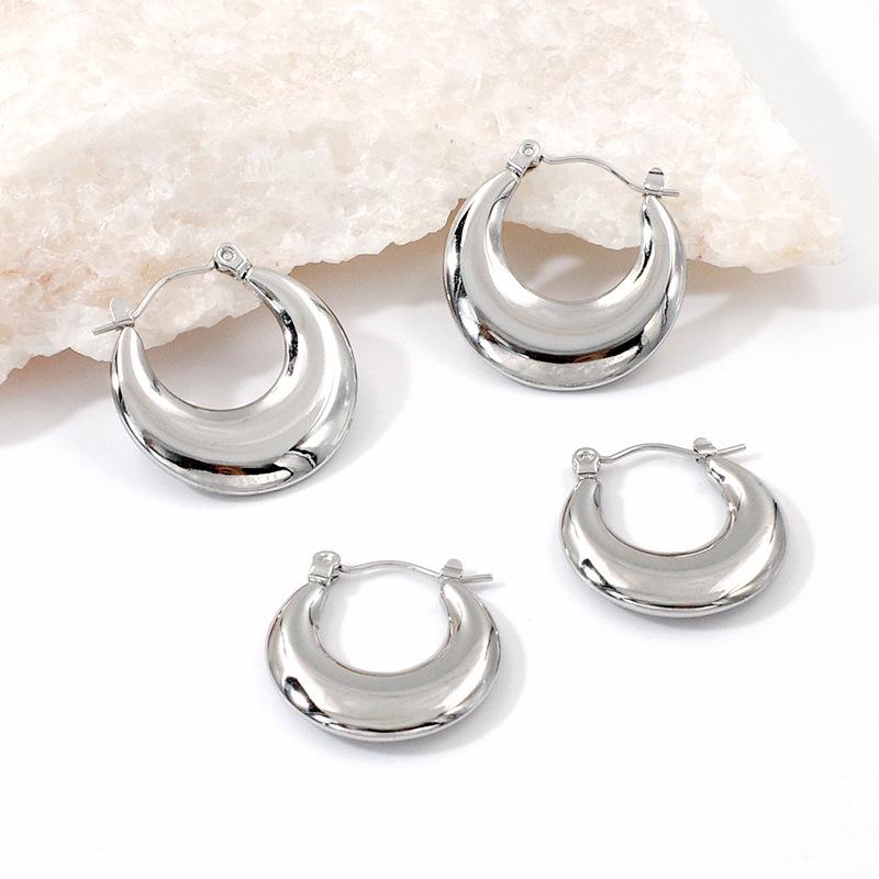 European Luxury 18K Gold-Plated Titanium Steel Earrings