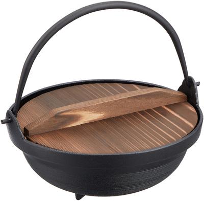 Endo Shoji TKG Yamato Hot Pot for Outer Diameter X Depth 177 X Wooden Lid Size Weight Made of Lightweight Aluminum with Lid Rest Commercial QYM03018