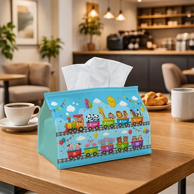 1pc Safari Adventure Tissue Box Multi-Functional Napkin Dispenser, Two Sizes Available Suitable for Home, Parties, Car Decoration Lion Elephant Train