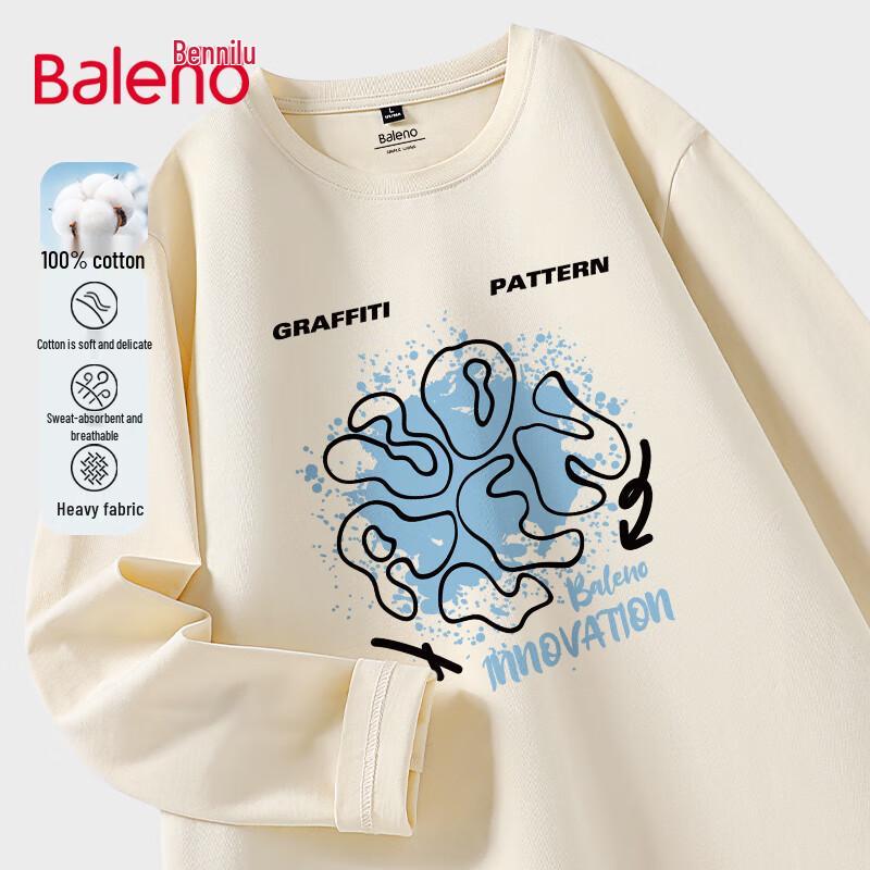 Baleno Men s Heavyweight Pure Cotton Long Sleeve T-Shirt 2XL