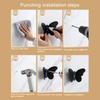 Decorative Butterfly Hooks Space Saving Butterfly Shape Wall Hooks Durable Stainless Steel Bathroom Hangers