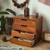 Three-Layer Wooden Storage Cabinet for Cosmetics & Sundries