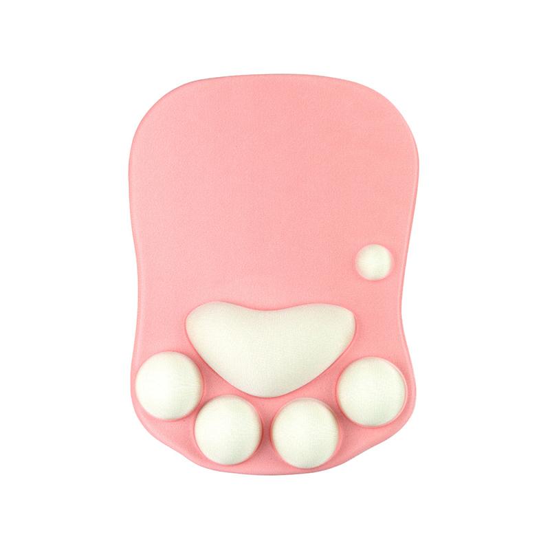 Wrist Rest Support for 3D Mouse Pad Cat's Paw Circle Coaster Gaming Mouse Pad Ergonomic Gel Memory Foam for Computer, Laptop
