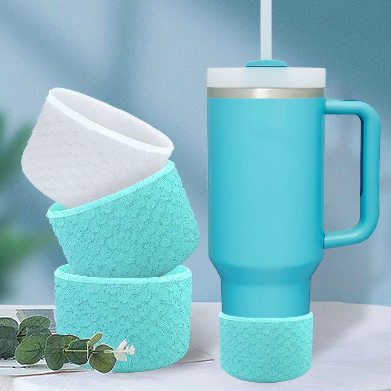 30oz 40oz Silicone Cover for Stanley Quencher Adventure Tumbler with Handle & Stanley IceFlow Protective Bottle Boot Sleeve