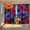 2D FLAT PRINTING 2pcs Curtains (Without Rod) Floral Harmony In Vibrant Colors April Fools Is Day Holiday Curtains Durable