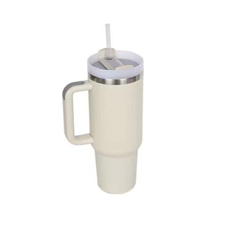 Insulated Stainless Steel Mug With Straw For Car 304 Steel 12-24 Hours Thermal Performance
