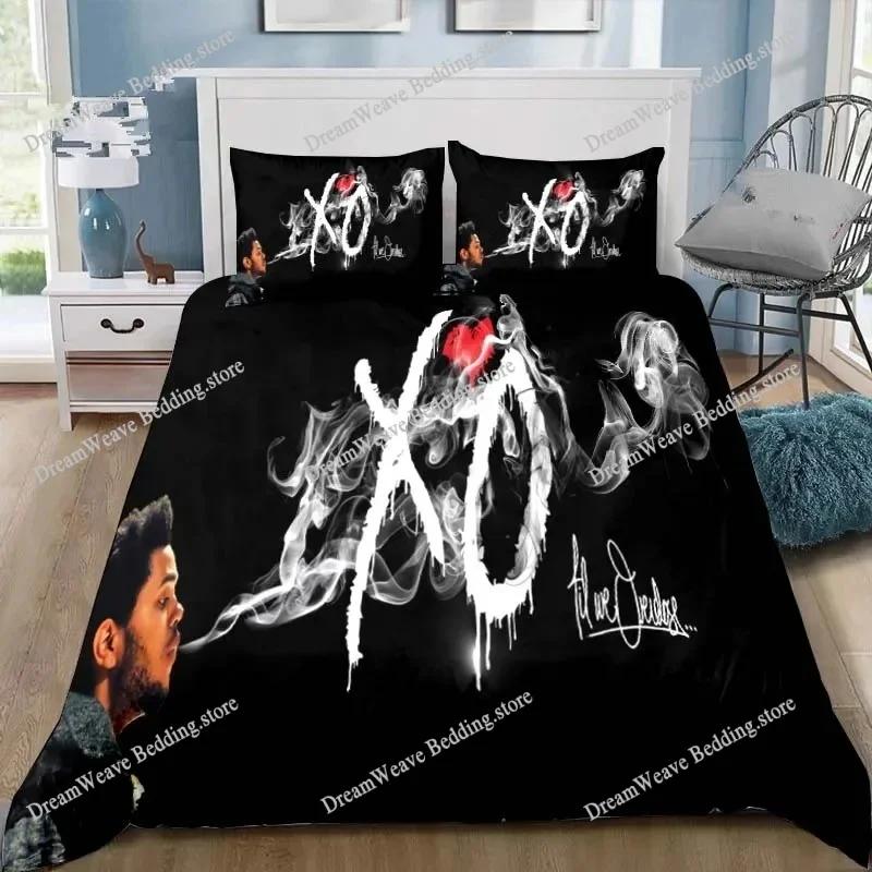 XO The Weeknd Nevresim Takımı Tek Çift Kraliçe Kral Boyutu 3D Baskılı Çarşaf Takımı Yatak Odası İçin Yeni Yorgan Kılıfı Yatak Lüks Hediye9639