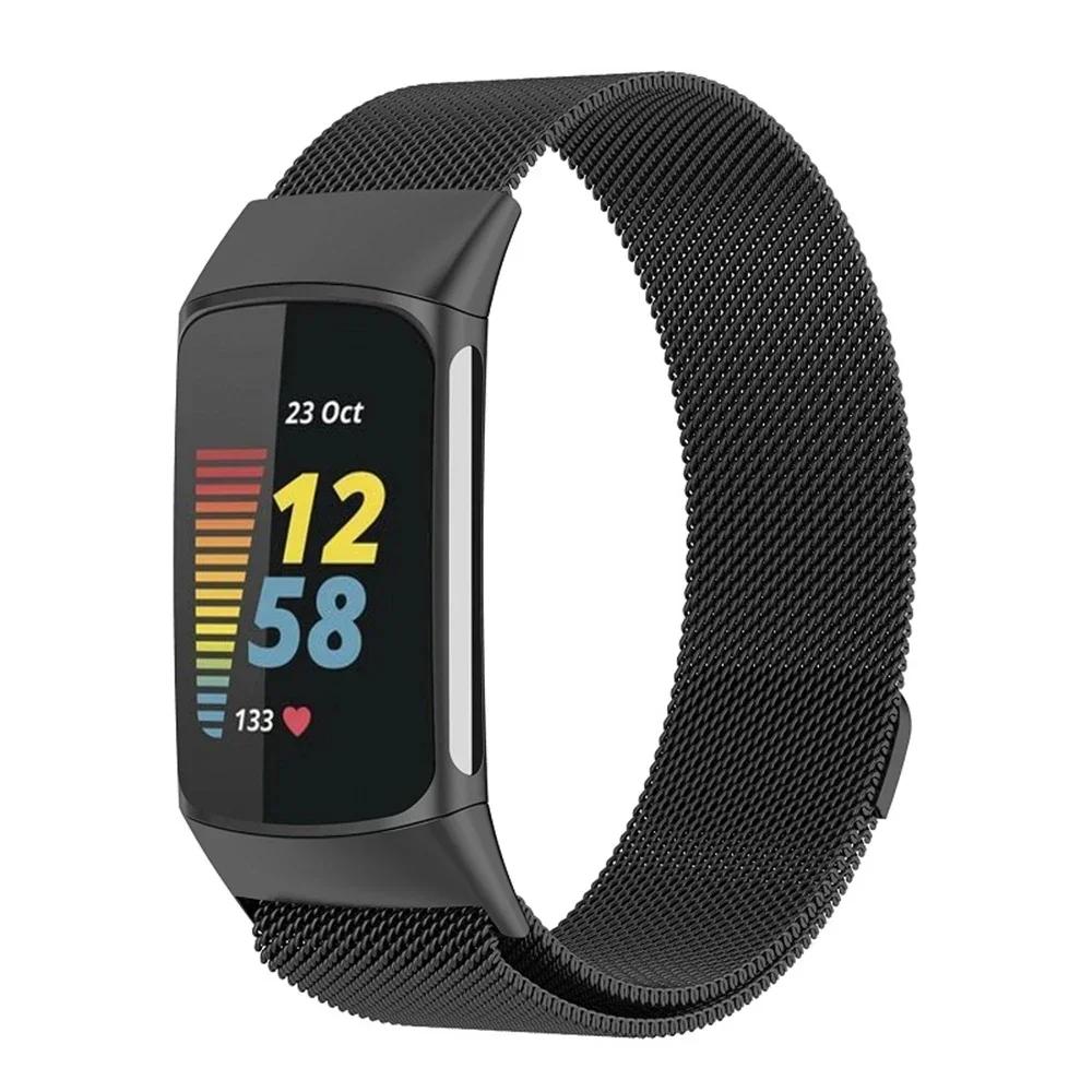 NEW Milanese loop For fitbit charge6 5 band replacement charge6 wristband stainless steel magnetic bracelet fitbit charge5 Strap