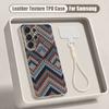 Carbon Fiber Texture Print Phone Case For Samsung Galaxy S26 S25 S24 Ultra S23 S25 FE A57 A37 A17 A56 A55 A16 A26 Lanyard Cover