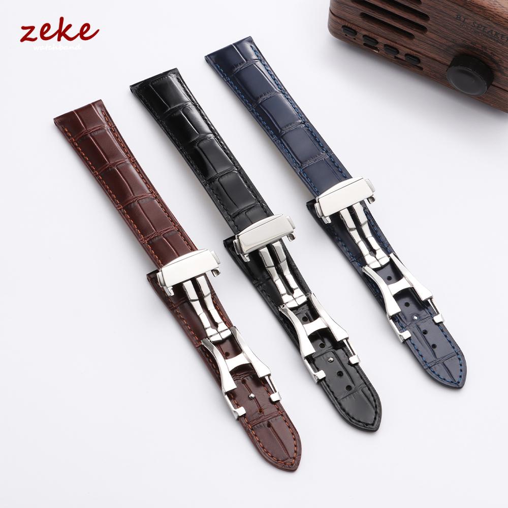 For Omega Seamster Watch Premium Leather Watch Strap 19mm 20mm 21mm 22mm Solid Steel Deployant Clasp Bamboo Cowhide Watch Bands