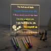 Erasable LED Luminous Acrylic Writing Board - Transparent & Fluorescent Blackboard/Whiteboard for Desktop Advertising.