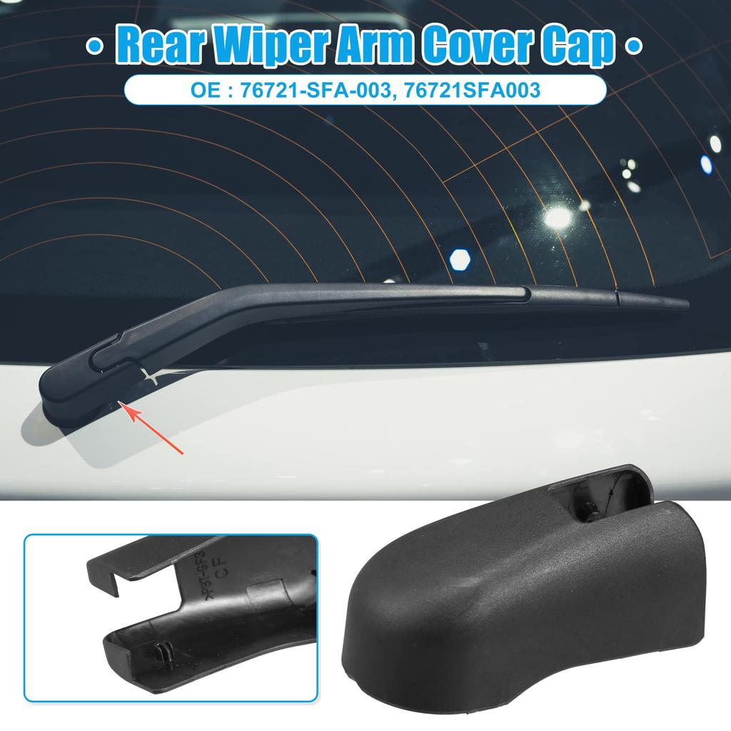 ACROPIX Rear Wiper Arm Nut Cover Cap for Hon da Black 1 Piece
