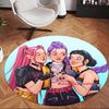 Huntrix (209) Round Office Rug Decorative Floor Rug for Office Bedroom Living Room and Home Space