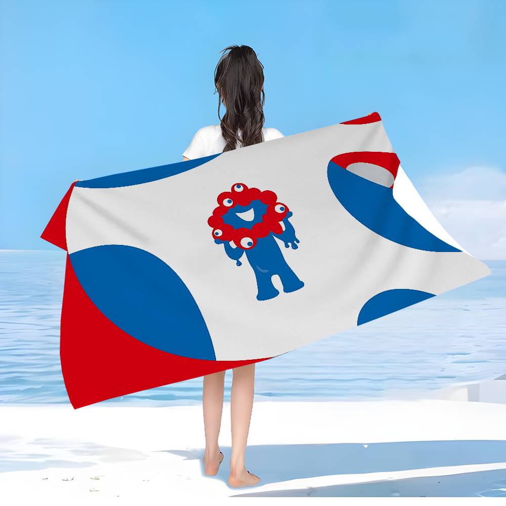 Cartoon M-Myaku-Myaku Anime Beach Swimming Towel Soft Absorbent Washcloth Children's Gifts For Kids Travel Camping Gym