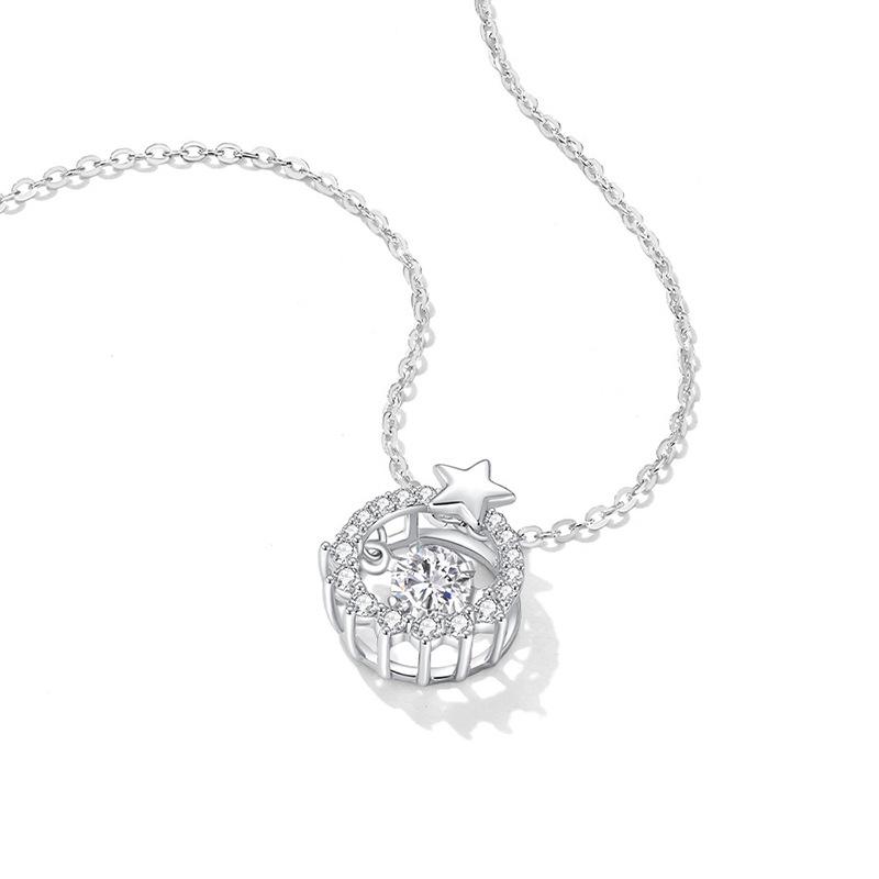 

Ожерелье «Бьющееся сердце» Женское Легкая роскошь Нишевый дизайн Подвеска-кольцо Звездная ключичная цепочка Нержавеющая сталь