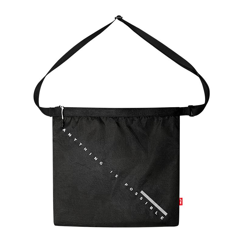 Li Ning Polyester With Oxford Crossbody Bags Regular Unisex Black YZMB-LCVB471