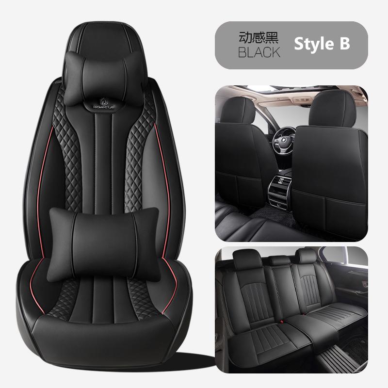 Premium Leather Car Seat Cover Four Season Universal Seat Cushion Auto Suv Truck Van All-inclusive Protector  Accessories