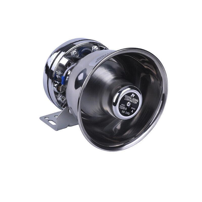 1pc Stainless Steel Alarm Horn Siren 12V 200W Speaker Super Loud Alarme Horn Car Train Truck Motorbike Electronic Claxon Horns