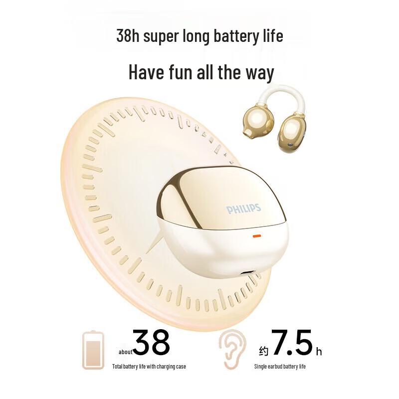 Philips TAT3469 Open-Ear Clip Bluetooth Sports Earbuds