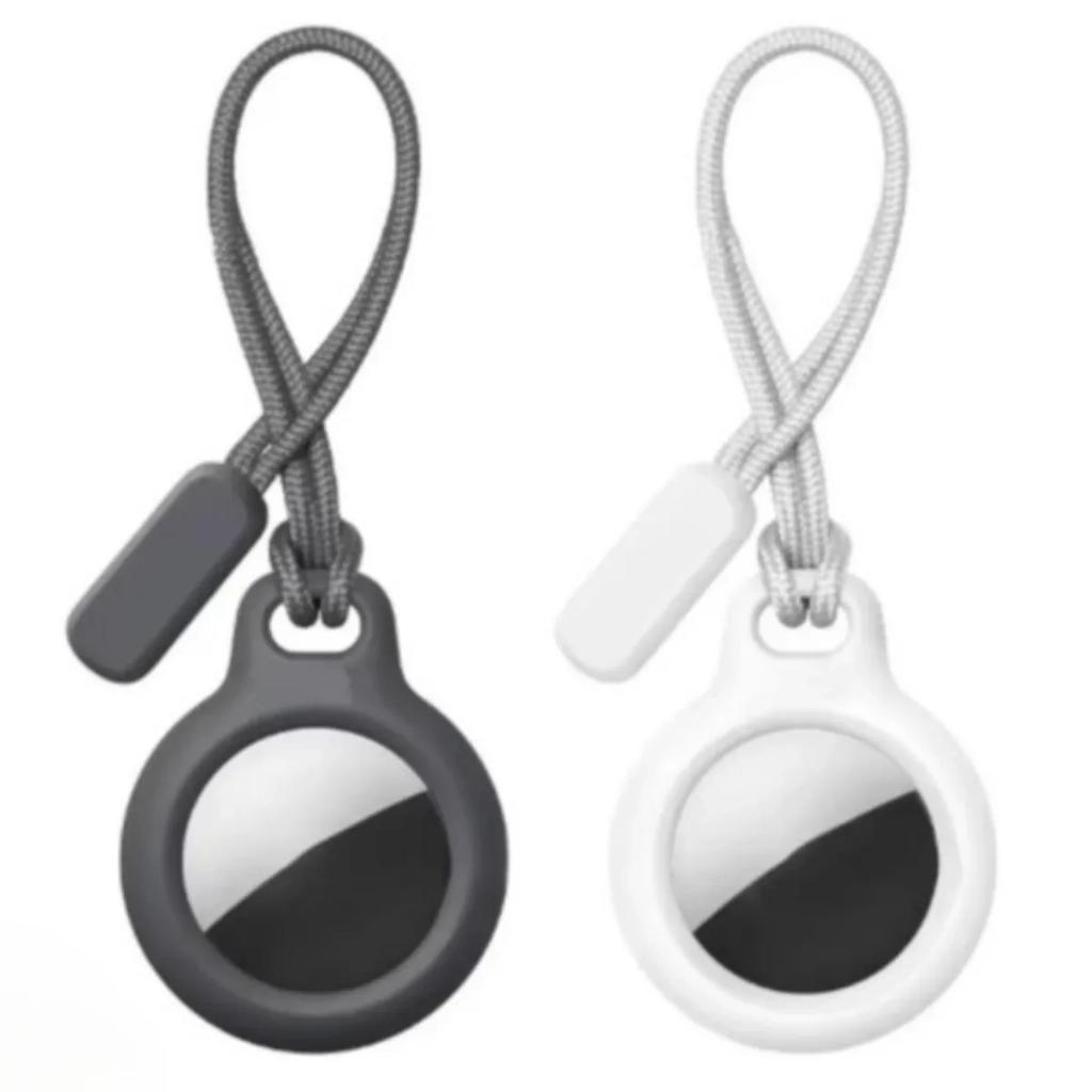 Case For Apple Airtags Locator with Strap Protective Cover Anti-Lost Keychain Case for Airtag Holder Tracker Keys Pets Luggage