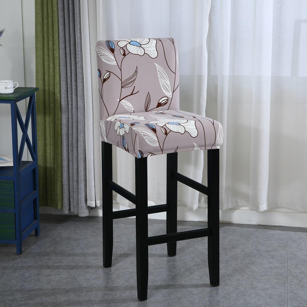 Elastic Bar Stool Chair Cover Home Dining Room Bar Seat Cover Geometric Style Restaurant Hotel Decor Washable Easy Cover 1pc
