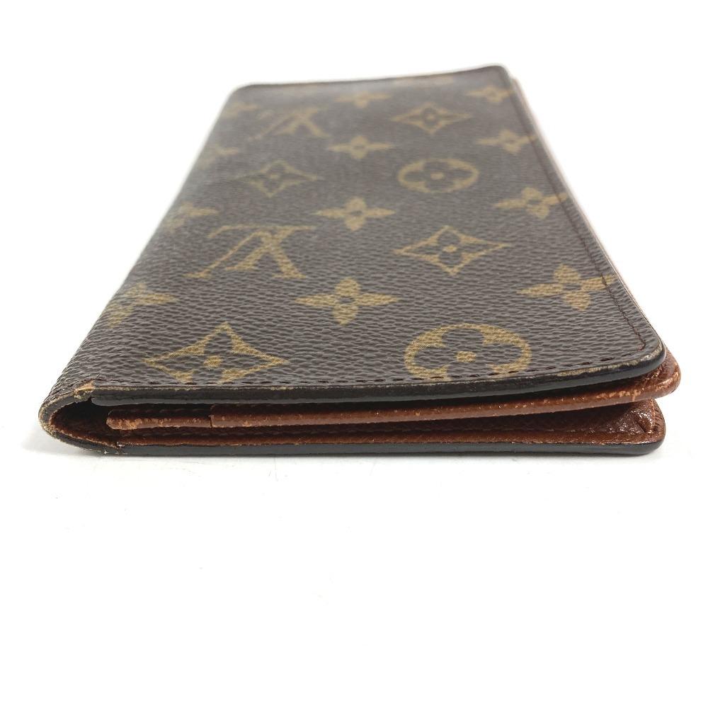 Louis Vuitton M60825 Monogram Porto Cartes Cr_dit Bi-fold Long Wallet Brown