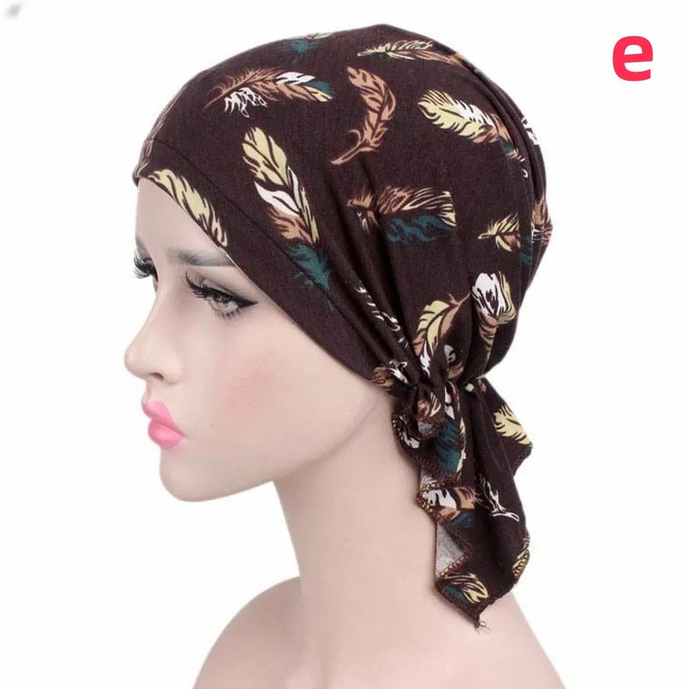 

Chemo Hat Turban Head Scarves Pre-Tied Floral Printed Headwear Beanie New e