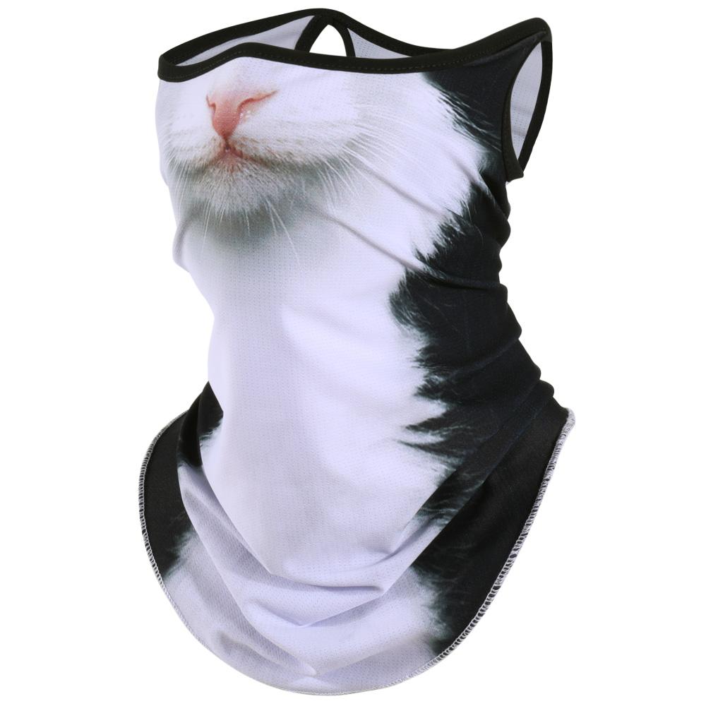 3D Animals Magic Scarf Bandana Breathable Neck Warmer Gaiter Hanging Ear Outdoor Sports Triangle Face Mask Neckerchief Summer
