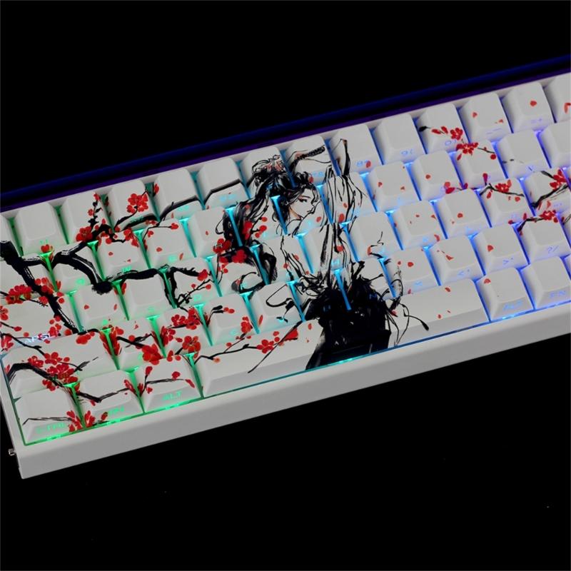 Original Profil Tastenkappen PBT Material Farbsublimation Seitendruck Tastenkappe Für Kleine Mechanische Tastaturen 60% 68% Layout