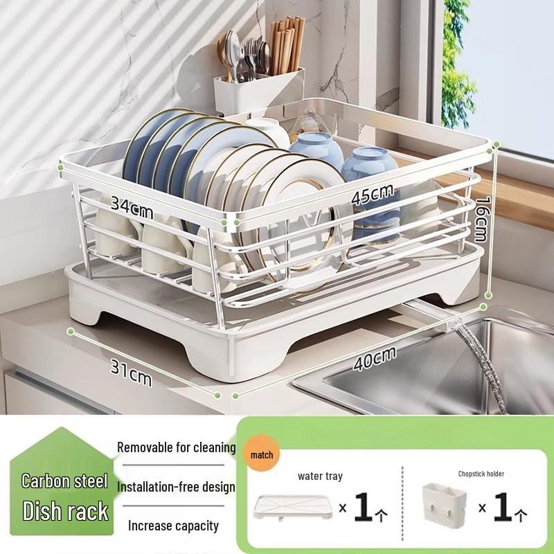 Kitchen Dish Drying Rack & Storage Organizer
