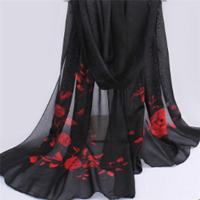 Bohemian Style Women Fashion Chiffon Print Scarf Autumn Summer Pattern Silk Scarves Beach Shawl