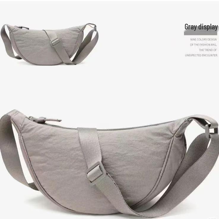 

2025 Versatile Casual Sports Shoulder Bag - Large Capacity, Fashionable, Simple, Lightweight Crossbody for Students серый