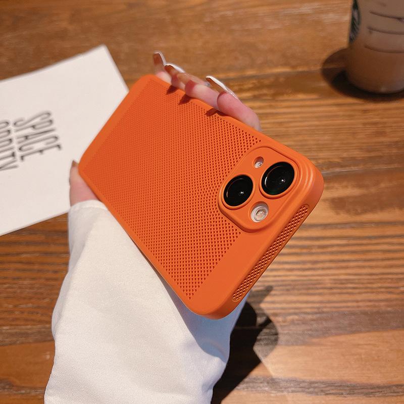 Applicable To Apple 14promax Phone Case Mesh Heat Dissipation Holes, IPhone 13/12 Full Package 11 Anti-drop Xr