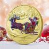 Christmas backpack decoration, commemorative coins, antique silver coins, Santa Claus, Christmas Eve, gifts, gold coins, silver coins, keychains