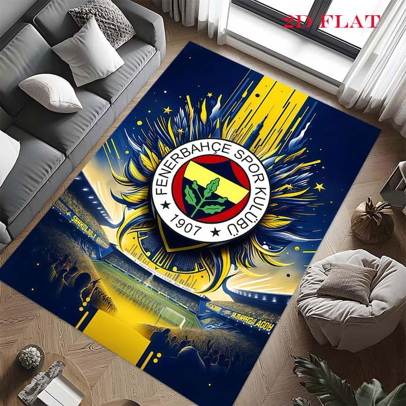 Tappeto Tappeto Orgoglio Fenerbahce per Soggiorno Camera da Letto Casa Decorazione Divano, Tappetino Antiscivolo per Giochi Bambini