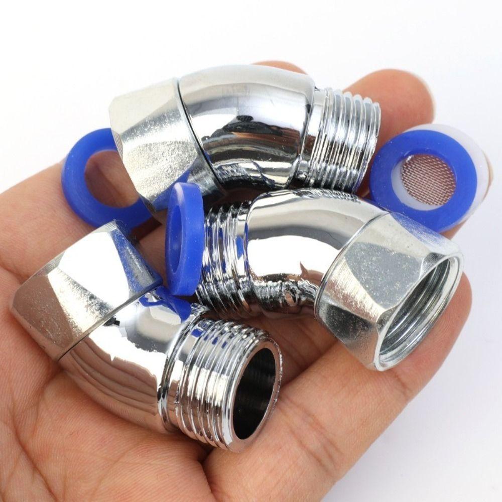 Universal Port Showerhead Angle Adjuster Handheld Shower Elbow Adapter Practical Shower Connector