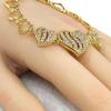 Gold Heart Zirconia Bracelet: European-American Fashion, Korean Style, Light Luxury High-End Feel.