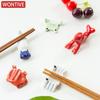 2pcs/setCeramic Vegetable Shape Chopsticks Holder Chopsticks Holder Stand Practical Fashion Kitchen Tableware Chopsticks Holders