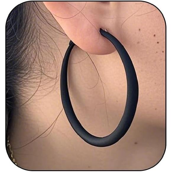 Neon Hoop Earrings for Women Exaggerated 80s 90s Colorful Chunky Statement Hoops Earring Lightweight Hypoallergenic Big Hoops for Glow Party Outfits