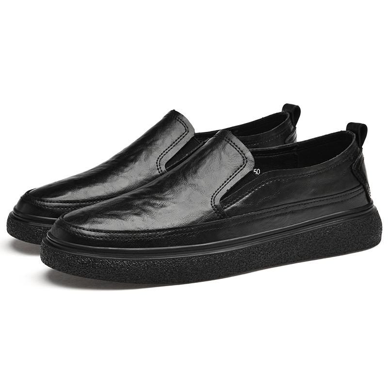 Fashion Flat bottomed men's leather shoes Quality elegance comfort style Office driving Outdoor leisure business Brown adult loafer