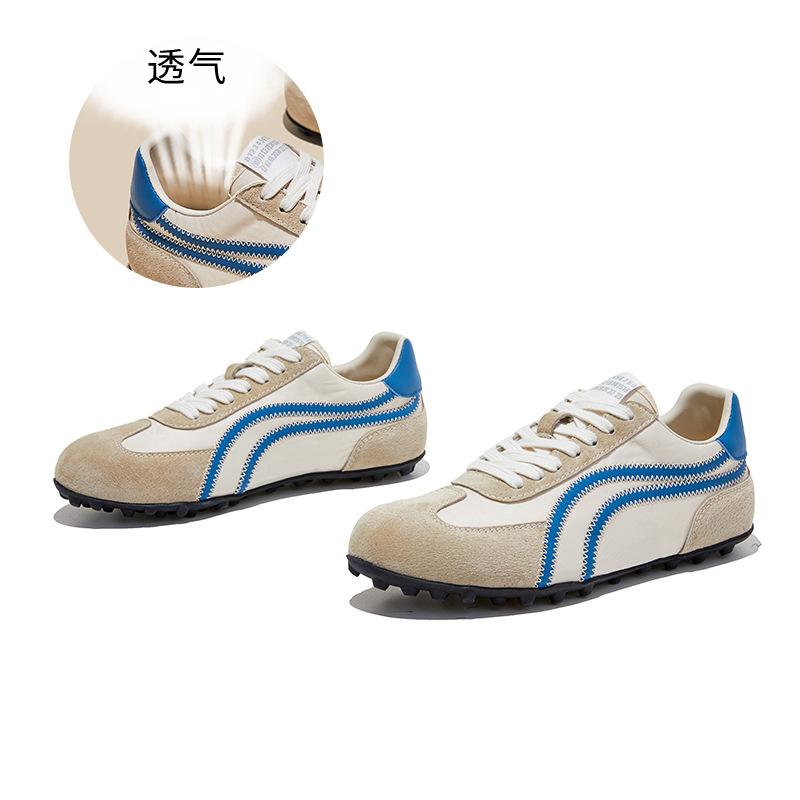 

Leather color matching German training shoes women s spring and summer new casual versatile sports shoes flat-soled Forrest Gump shoes trendy 35