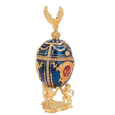 Vergoldete Emaille bemalt glänzende Diamanten Metall Handwerk Schmuck Box Home Decor Ornamente