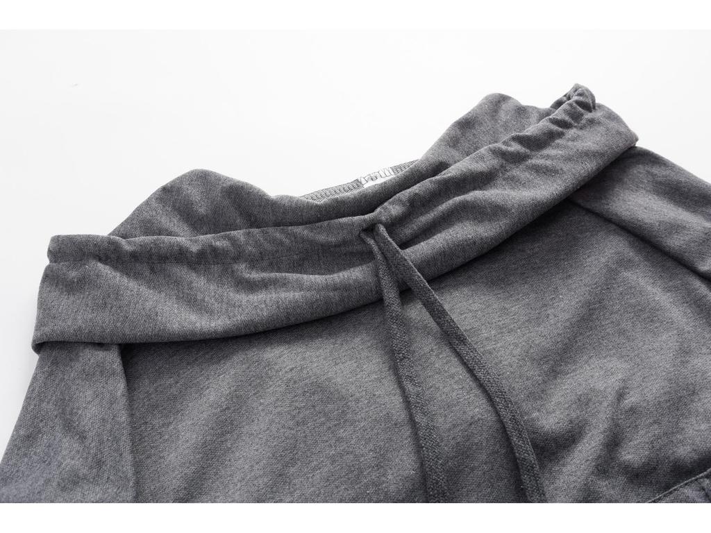 2023 Autumn/Winter European & American Solid Color Long Hooded Sweatshirt
