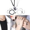 4x Magnetic Couple Bracelet Set Heart Pendant Matching Necklace Forever Love Jewelry Gifts for Couple Best Friends