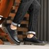 Casual men's leather shoes Trendy and versatile design styles Daily office outdoor leisure walking Youth Thick soled Shoes
