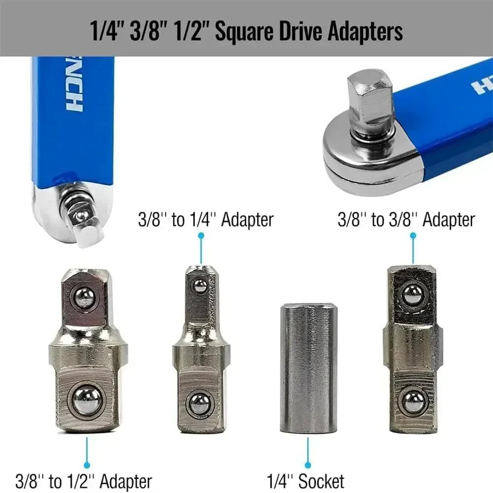 2025 Tight Spaces Extension Tool 1/2 in. 1/4 in. 3/8 in. Auto Repair Tool Home Tool Set Professional Zero Offset Extension Wrenc