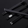 10Pcs Black Silver Portable Travel Cutlery Set Chopsticks Spoon Stainless Steel Korean Dinnerware Set Tableware Set