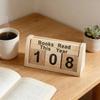 Wooden Books Read This Year Counter Sign for Tracking Reading Progress  Numbered Desktop Ornament Book Enthusiasts Gift