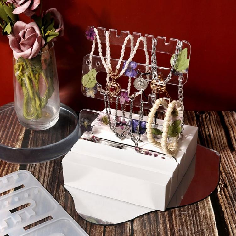 Display Stand Epoxy Molds Earring Storage Holder Resin Casting Mould for Jewelry