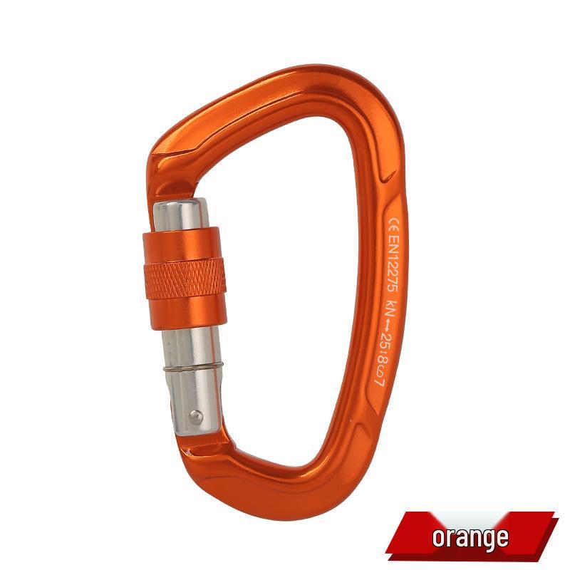 Outdoor Aluminum D-Shaped Lock: Camping, Hammock, Backpack, Rock Climbing, and Mountaineering Clip.